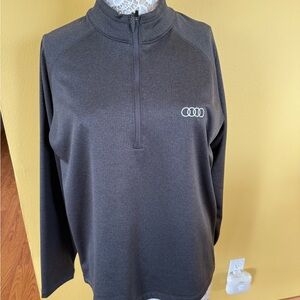 Audi Men's Charcoal Zip Up Sweater